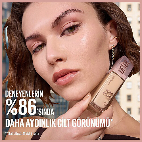Maybelline New York Lifter Niasinamid ve Hyalüronik Asit İçeren Aydınlatan Fondöten - 118 - 6