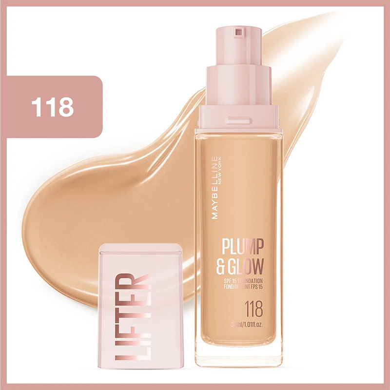 Maybelline New York Lifter Niasinamid ve Hyalüronik Asit İçeren Aydınlatan Fondöten - 118