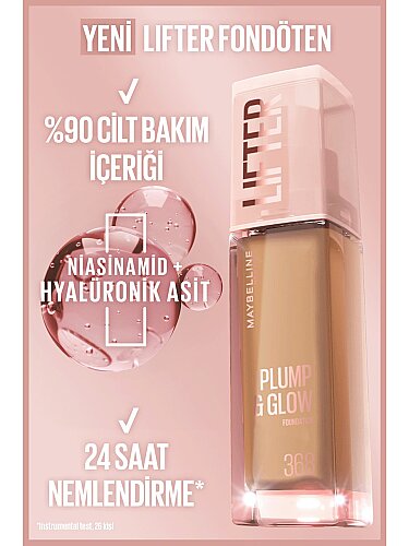 Maybelline New York Lifter Niasinamid ve Hyalüronik Asit İçeren Aydınlatan Fondöten 90 - 3