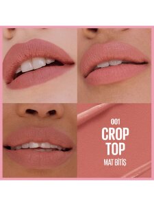 Maybelline New York Serum Etkili Hyaluronik Asit ve Besleyici Yağ İçeren Ruj - 001 Crop Top - 3