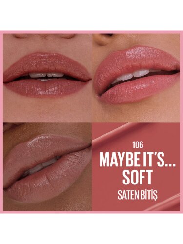 Maybelline New York Serum Etkili Hyaluronik Asit ve Besleyici Yağ İçeren Ruj - 002 Maybe It's - 4