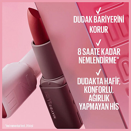 Maybelline New York Serum Etkili Hyaluronik Asit ve Besleyici Yağ İçeren Ruj - 003 Open Late - 5