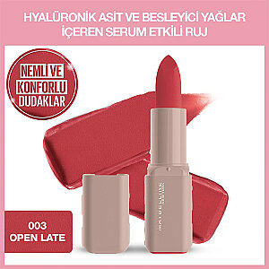 Maybelline New York Serum Etkili Hyaluronik Asit ve Besleyici Yağ İçeren Ruj - 003 Open Late