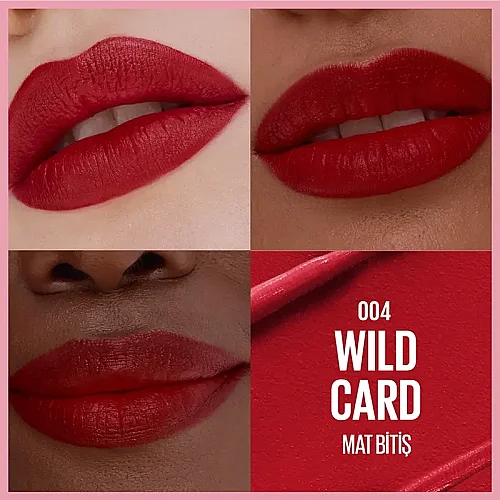 Maybelline New York Serum Etkili Hyaluronik Asit ve Besleyici Yağ İçeren Ruj - 004 Wild Card - 5