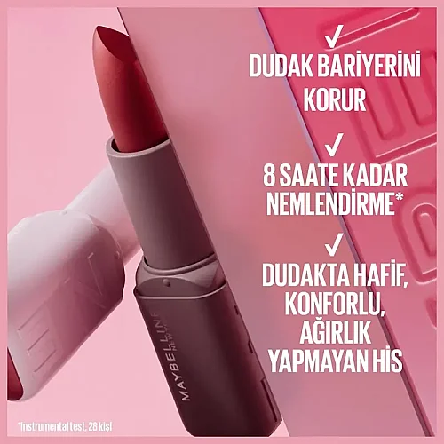 Maybelline New York Serum Etkili Hyaluronik Asit ve Besleyici Yağ İçeren Ruj - 004 Wild Card - 6