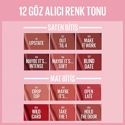 Maybelline New York Serum Etkili Hyaluronik Asit ve Besleyici Yağ İçeren Ruj - 005 Take The 1 - 5