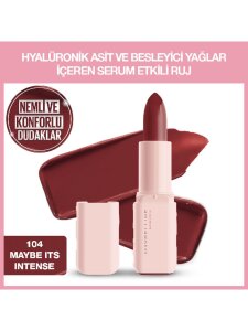 Maybelline New York Serum Etkili Hyaluronik Asit ve Besleyici Yağ İçeren Ruj - 104 Maybe It's Intense