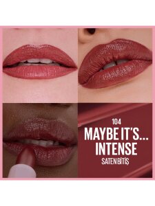 Maybelline New York Serum Etkili Hyaluronik Asit ve Besleyici Yağ İçeren Ruj - 104 Maybe It's Intense - 3