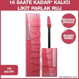 Maybelline New York Super Stay Vinly Ink Parlak Ruj - Sultry 160 - 3