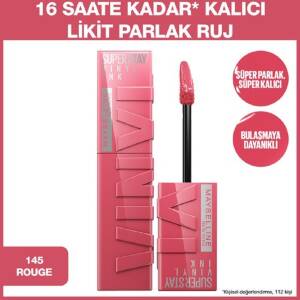 Maybelline New York Super Stay Vinyl Ink Parlak Ruj - Rogue 145 - 2