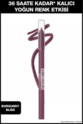 Maybelline New York Tattoo Liner Jel Göz Kalemi - 818 Burgundy Bliss - 1