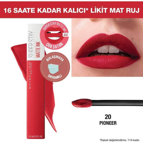 Maybelline SuperStay Matte Ink Liquid Lipstick 20 Pioneer - 8