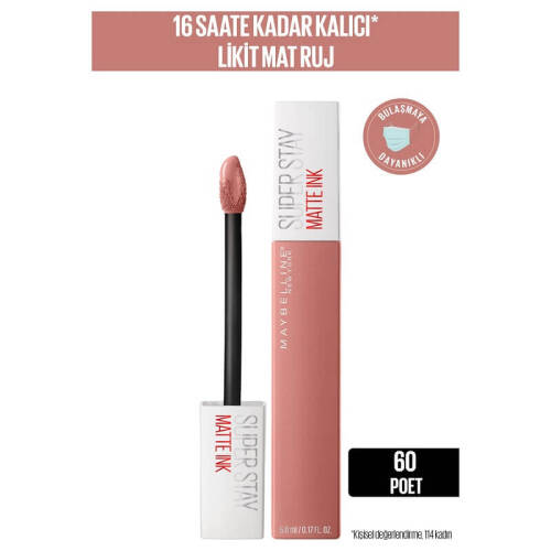 Maybelline SuperStay Matte Ink Liquid Lipstick 60 Poet Nude - 1