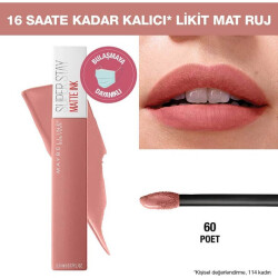 Maybelline SuperStay Matte Ink Liquid Lipstick 60 Poet Nude - 8