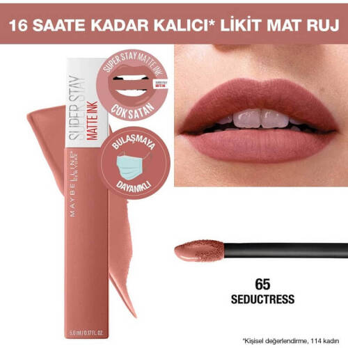 Maybelline SuperStay Matte Ink Liquid Lipstick 65 Seductress - 7