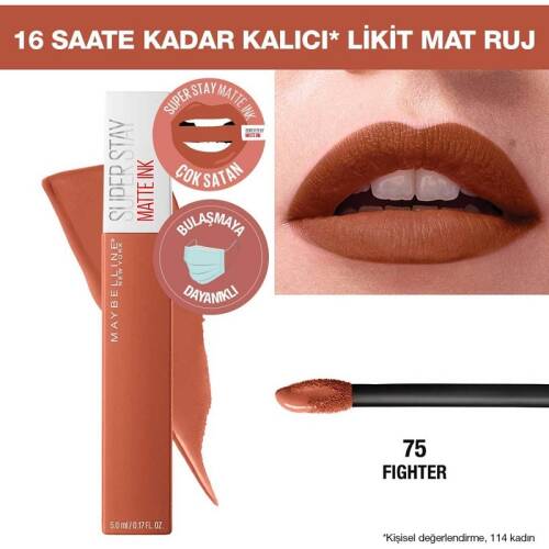 Maybelline SuperStay Matte Ink Liquid Lipstick 75 Fighter - 8