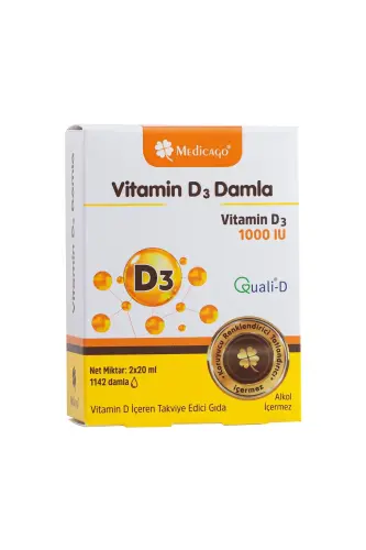 Medicago Vitamin D3 Damla 2 x 20 ml - 1
