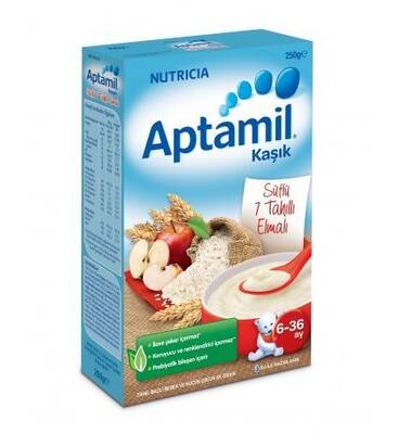 Milupa Aptamil Sütlü 7 Tahıllı Elmalı 250 gr - 1