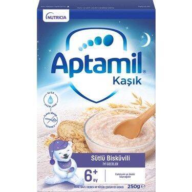 Milupa Aptamil Sütlü Bisküvili İyi Geceler Kaşık Mama 250 gr - 1