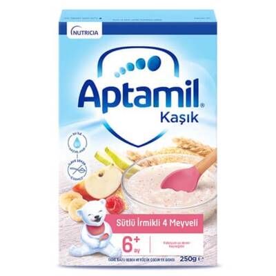 Milupa Aptamil Sütlü İrmikli 4 Meyveli Kaşık Mama 250 g - 1