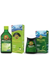 Möller's Omega-3 Doğal Elma Aromalı Balık Yağı Şurubu 250 ml Ve Omega-3 60 Kapsül