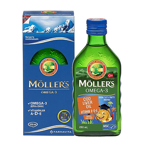 Möller's Omega-3 Balık Yağı Şurubu Tutti Frutti 250 ml - 3