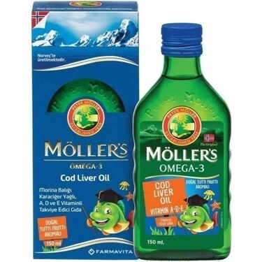 Möller's Omega-3 Balık Yağı Şurubu Tutti Frutti 150 ml - 1
