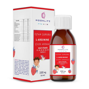 Moon Life L-Arginine Multivitamin Omega 3 İştah Şurubu Çilek Aromalı 150 ml