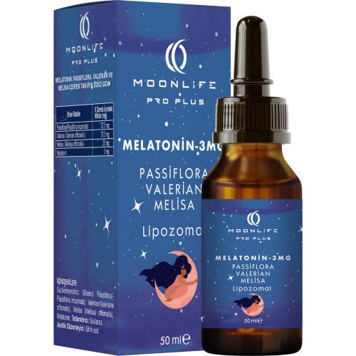 Moon Life Melatonin Passiflora Melisa Valerian Lipozomal Damla 3 mg 50 ml - 1