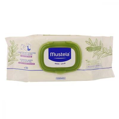 Mustela Cleansing Wipes Zeytinyağlı Islak Mendil 50 Adet - 1