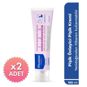 Mustela Vitamin Barrier Cream 1.2.3 100 ml Pişik Kremi 2 adet