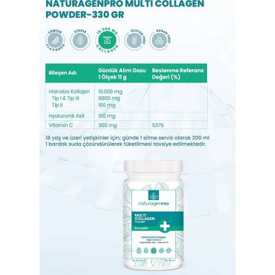 NaturagenPro Multi Collagen Powder 330Gr ProAssist - 2