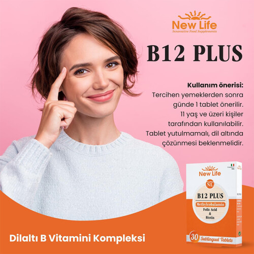 New Life B12 Plus Methylcobalamin 30 Tablet - 2