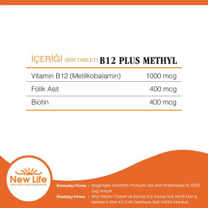 New Life B12 Plus Methylcobalamin 30 Tablet - 4
