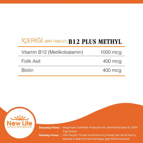 New Life B12 Plus Methylcobalamin 30 Tablet - 4