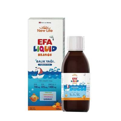 New Life Efa Liquid Balık Yağı Sıvı 150 ml - Portakal - 1