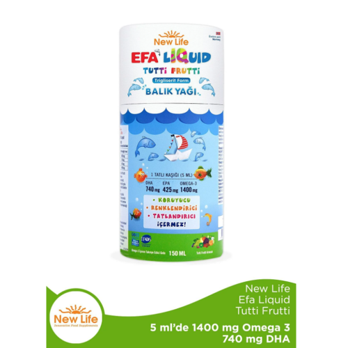 New Life Efa Liquid Balık Yağı Sıvı 150 ml - Tutti Frutti - 2