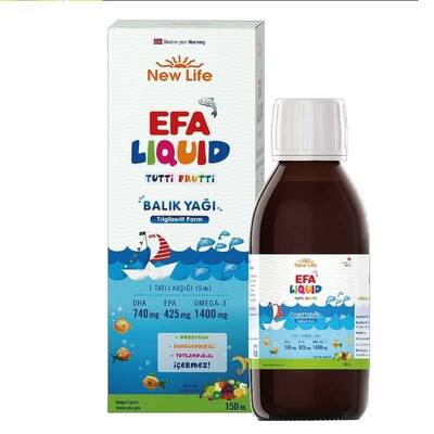 New Life Efa Liquid Balık Yağı Sıvı 150 ml - Tutti Frutti - 1