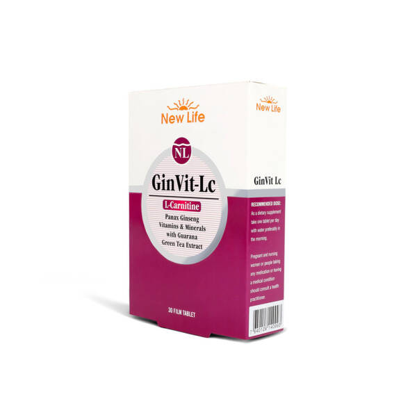 New Life GinVit-Lc L- Carnitine 30 Film Tablet - 1