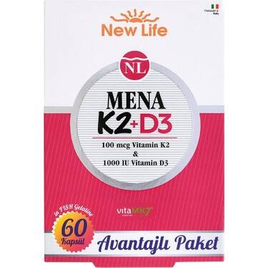 New Life Mena K2+D3 60 Kapsül - 1
