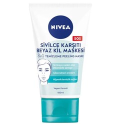 Nivea 3 in 1 Sivilce Karşıtı Beyaz Kil Maskesi 150 ml - 2