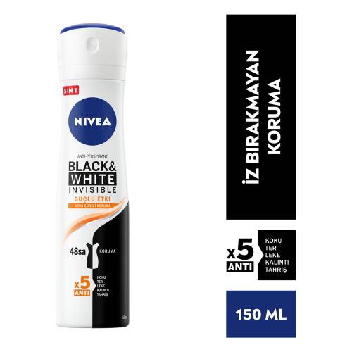 Nivea Kadın Black & White Güçlü Etki Deodorant 150 ml - 1