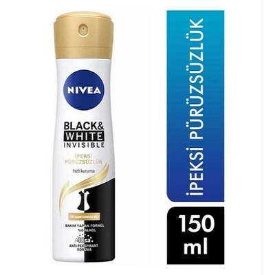 Nivea Black & White Invisible Deodorant For Women İpeksi Pürüzsüzlük 150 ml - 1