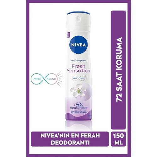Nivea Fresh Sensation Kadın Sprey Deodorant 150 ml - 1