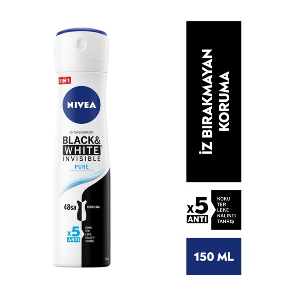 Nivea Invisible for Black & White Pure Deodorant 150 ml - 1