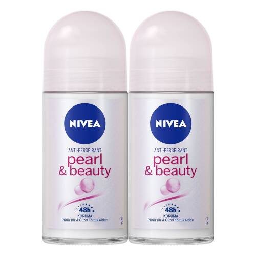 Nivea Kadın Roll-On Pearl Beauty 50 ml 2 Adet - 1
