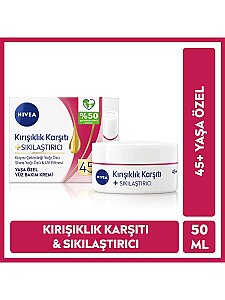 Nivea Kırışıklık Karşıtı + Sıkılaştırıcı Yaş 45+ Yüz Bakım Kremi 50 ml