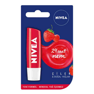 Nivea Lip Stick Çilek 24 Saat Nem - 1