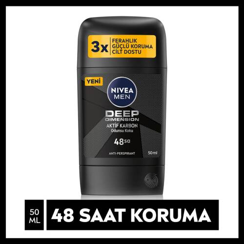 Nivea Men Deep Dimension Aktif Karbon Stick Deodorant 50 ml - 1
