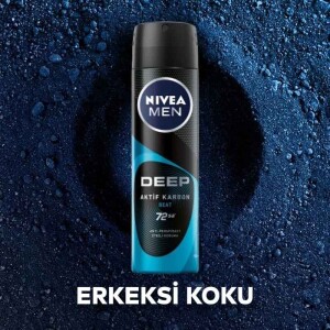 Nivea Men Deodorant Deep Beat Aktif Karbon Erkek Sprey 150 ml - 2